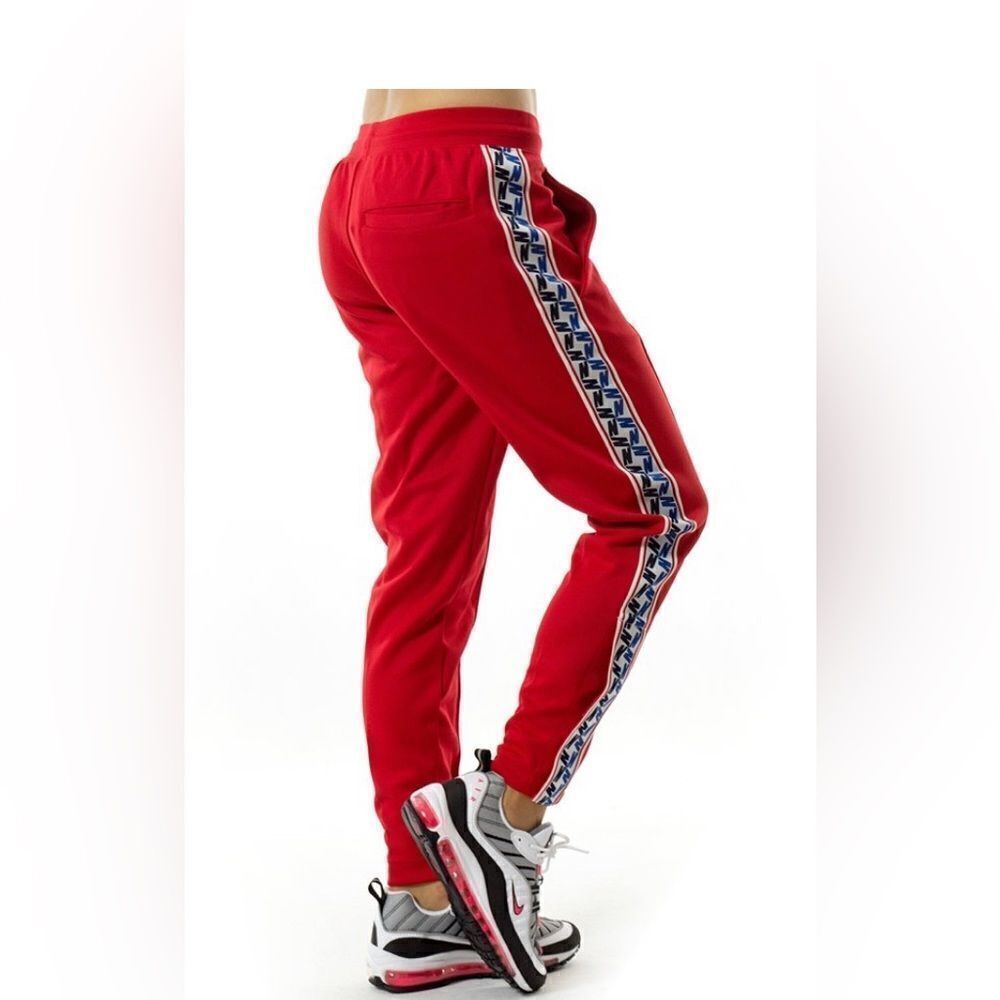 Nike Jogger w/red striped tapped side stripe logo pants sz XL